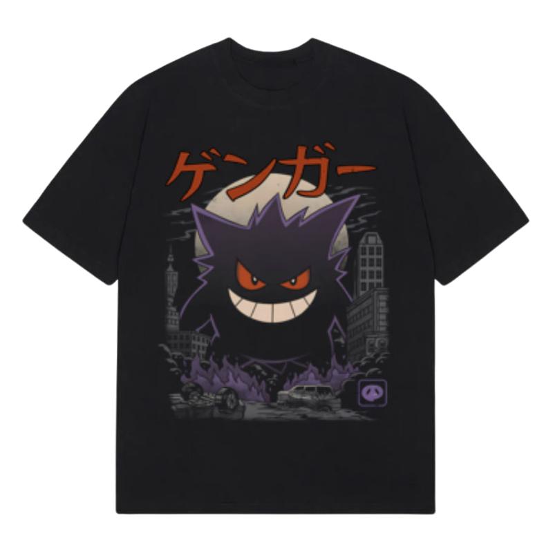 Gengar City Boy Black Vintage Tee, Gengar Shirt, Pokemon Gengar shirt, Chistmas gift, gift for him for her top menswear