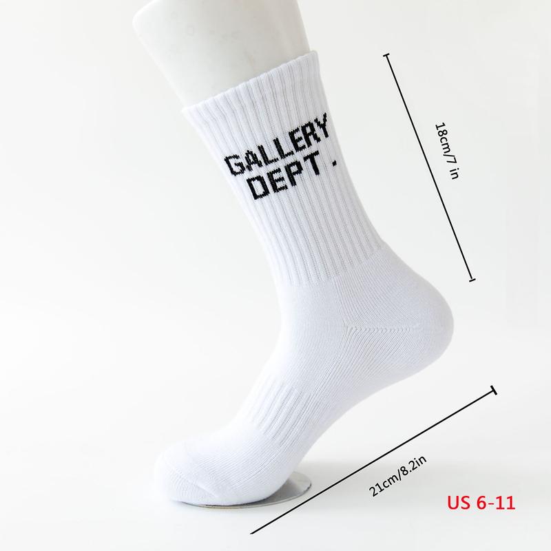 Letter Gallery Department Socks for Men Women cotton crew socks, 1 pair bag, hip hop socks for adults Classic fashion Sports  Casual Stylish