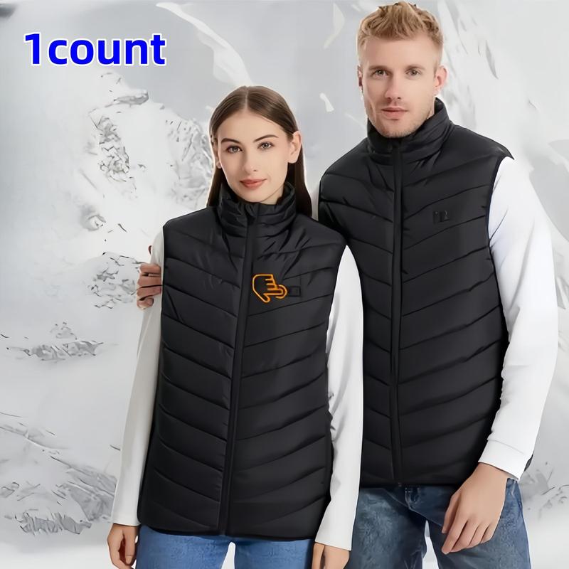 USB Rechargeable Heated Vest, 1 Count 9 Heating Zones Smart Electric Heating Vest, Washable Outdoor Heating Vest for Men & Women, Outdoor Sports Accessories