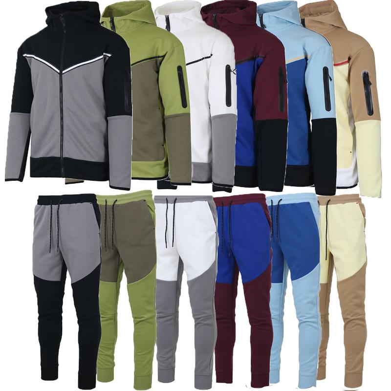 Men’s 4-Piece Fleece Zip Hoodie & Jogger Sets- 2 Full Sets