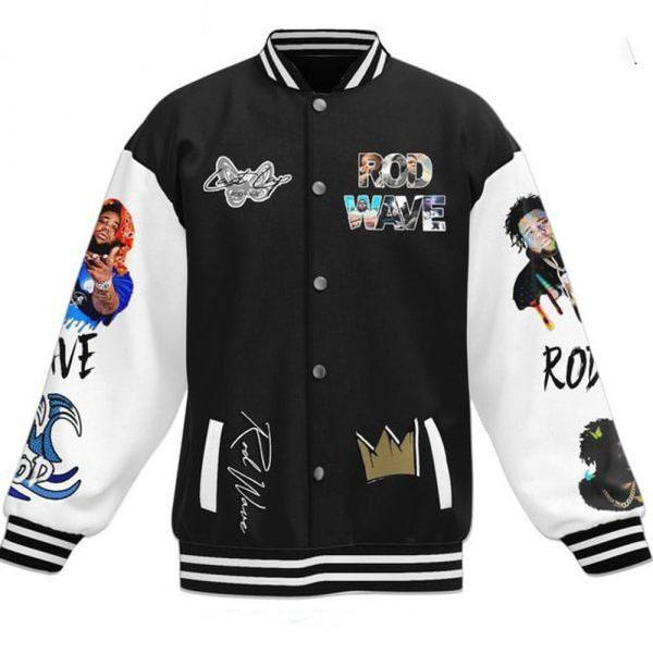 R.O.d Wave Rapper Baseball Jacket,Rod Wave Limited Edition Baseball Jacket