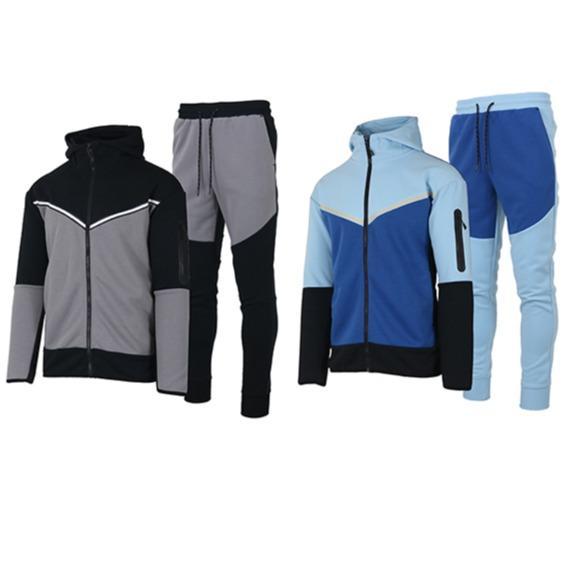 Men’s 4-Piece Fleece Zip Hoodie & Jogger Sets- 2 Full Sets