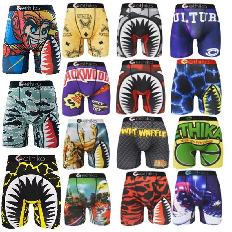 3-piece set of sexy men’s ethika underwear, featuring fashion prints, breathable fabric, plus size, men’s athletic boxer shorts, and novelty boxer briefs Menswear