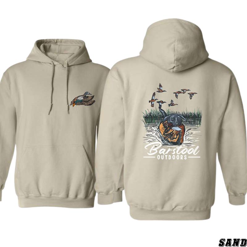 Barstool Outdoors Hoodie - Ideal for Nature Enthusiasts and Duck Hunting Fans Menswear Sweaters