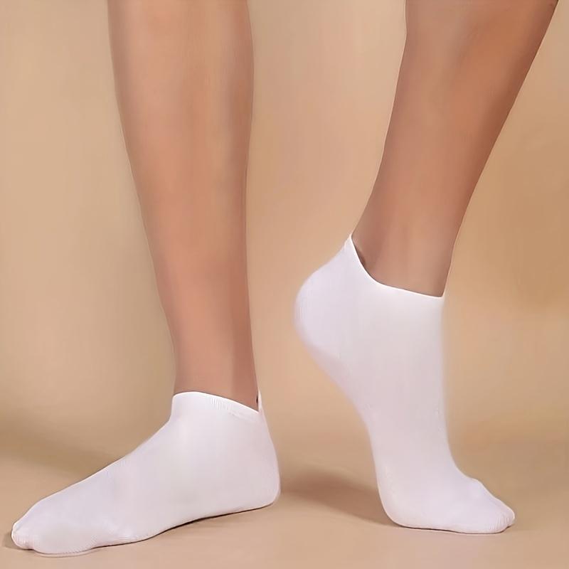 Durable & Breathable: 10-Pack Versatile Solid Color Ankle Socks, Easy-to-Maintain & Perfect for Any Outfit Menswear Beige Casual Plain Tropical