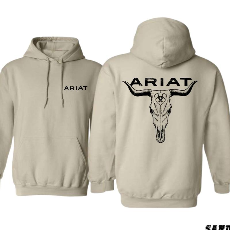 Ariat Western Hoodie - Bold Skull Design, Perfect for Western Wear Enthusiasts, Casual and Stylish Comfort, Great for Ranch Life and Rodeo Fans