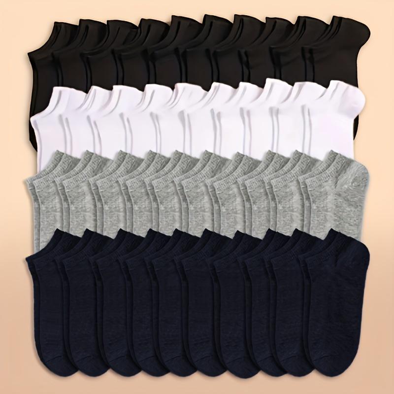 Durable & Breathable: 10-Pack Versatile Solid Color Ankle Socks, Easy-to-Maintain & Perfect for Any Outfit Menswear Beige Casual Plain Tropical