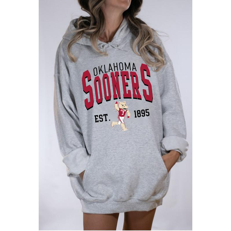 Vintage NCAA College Mascot EST All Sport Teams Sport Grey Unisex Hoodie Streetwear Top Sports Classic Sweater Pullover Long Sleeve Sweatshirts Christmas t shirt