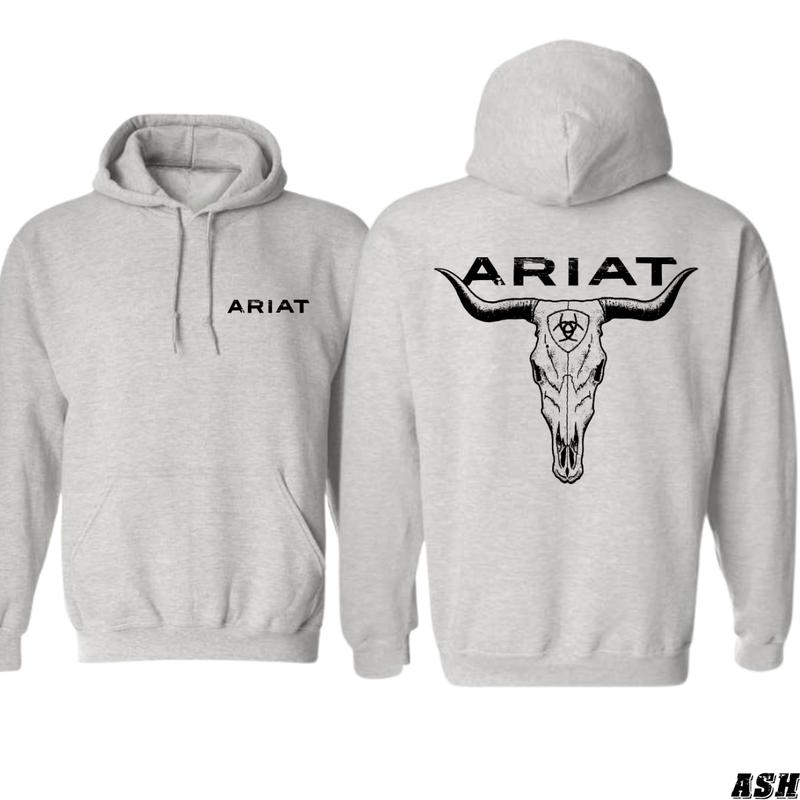 Ariat Western Hoodie - Bold Skull Design, Perfect for Western Wear Enthusiasts, Casual and Stylish Comfort, Great for Ranch Life and Rodeo Fans