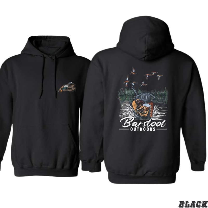 Barstool Outdoors Hoodie - Ideal for Nature Enthusiasts and Duck Hunting Fans Menswear Sweaters