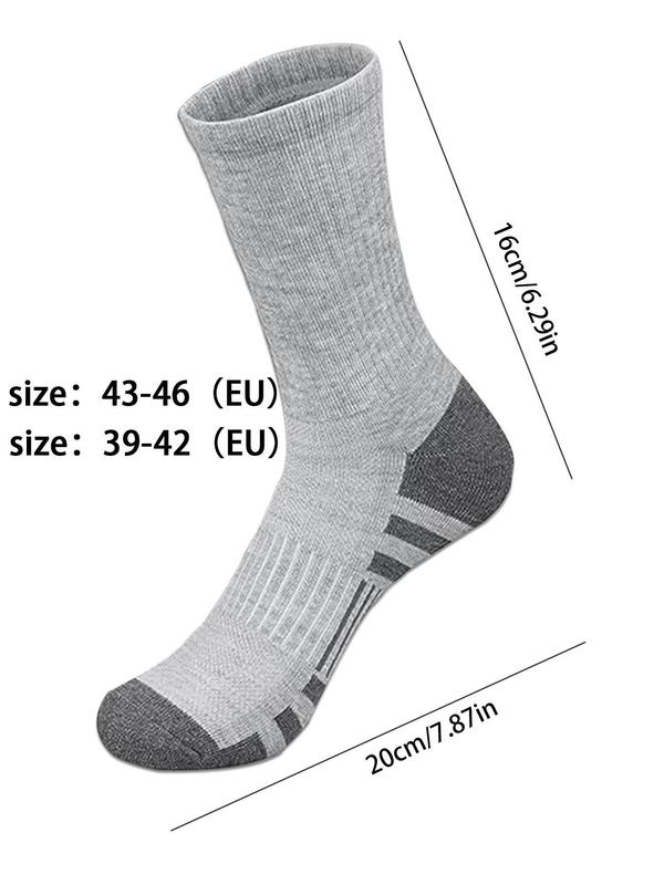 Men's Colorblock Print Mid-calf Socks, Casual Comfortable Breathable Socks for Daily Wear, Men's Socks for All Seasons