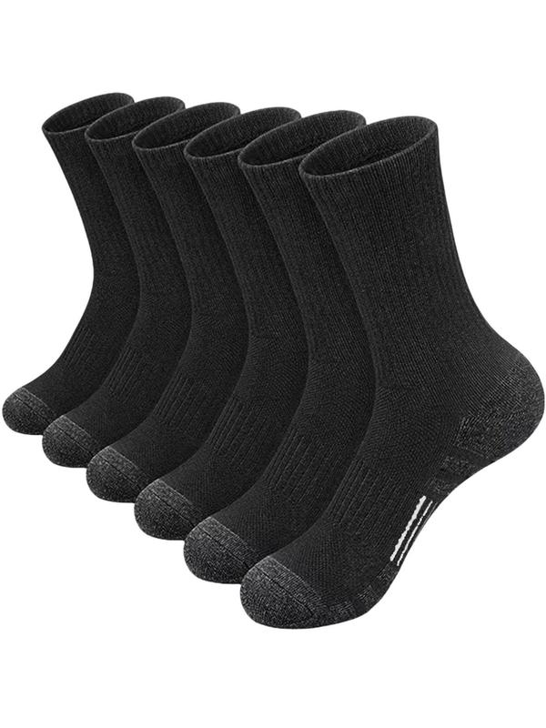 Men's Colorblock Print Mid-calf Socks, Casual Comfortable Breathable Socks for Daily Wear, Men's Socks for All Seasons