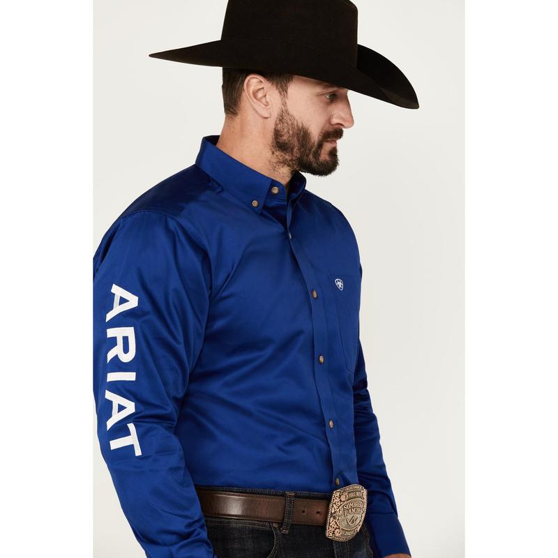 Ariat Men's Team Logo Twill Fitted Long Sleeve Button-Down Western Shirt - 10034232