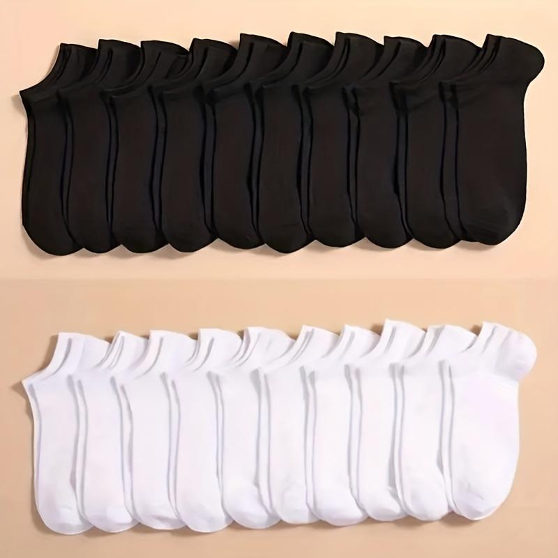 Durable & Breathable: 10-Pack Versatile Solid Color Ankle Socks, Easy-to-Maintain & Perfect for Any Outfit Menswear Beige Casual Plain Tropical