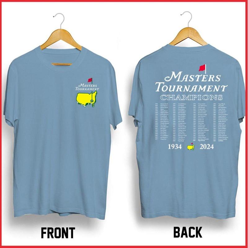 2024 Masters Tournament Augusta National Golf Club Champions History Tshirt Cotton