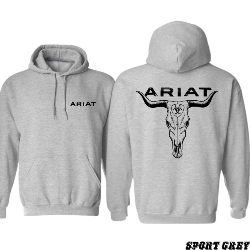 Ariat Western Hoodie - Bold Skull Design, Perfect for Western Wear Enthusiasts, Casual and Stylish Comfort, Great for Ranch Life and Rodeo Fans