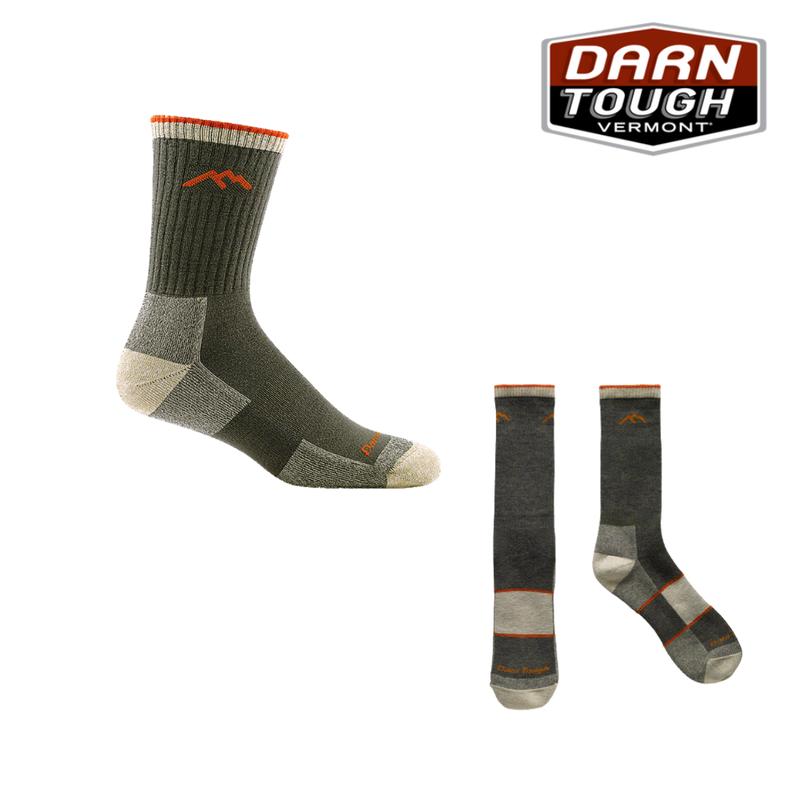 Darn Tough Merino Wool Socks (Black, Olive) | Size M, L, XL | Micro Crew Cushion and Boot Sock Cushion Socks | Adventures, Everyday Use