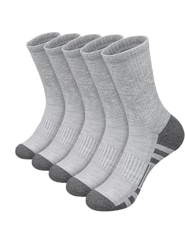 Men's Colorblock Print Mid-calf Socks, Casual Comfortable Breathable Socks for Daily Wear, Men's Socks for All Seasons