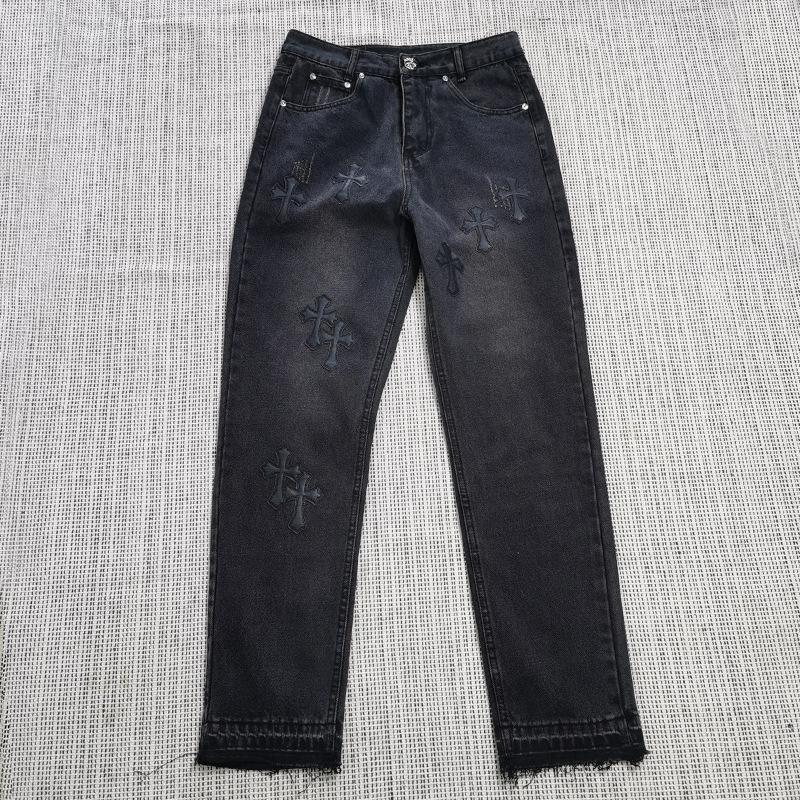 2024 New Crocker Jupiter Cross Casual Straight Loose Milled White Wash Pants Loose Printed Jeans