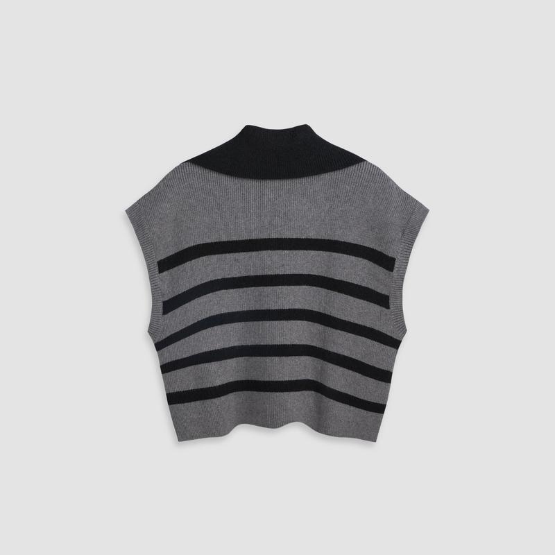 Cider [5 colors, size 2-26]  Knit Striped Polo Vest