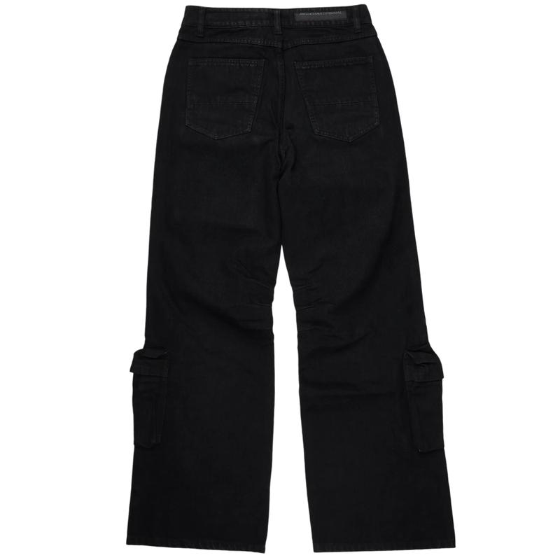 Cazer Black Baggy Fit Cargo Jean