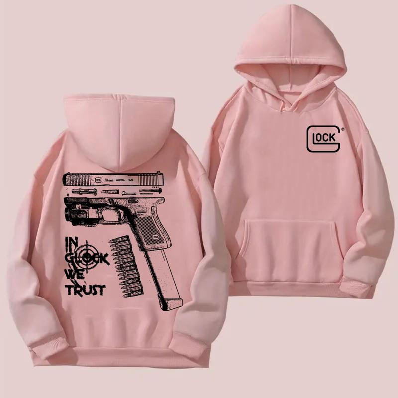 In GLock We Trust Hoodie - Glock Hoodie - Full Color Double Sided  - Men's & Women's Classic Fit Long Sleeve Hoodie - Menswear