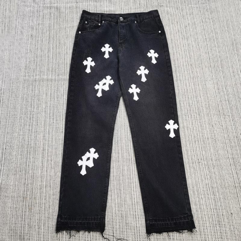 2024 New Crocker Jupiter Cross Casual Straight Loose Milled White Wash Pants Loose Printed Jeans