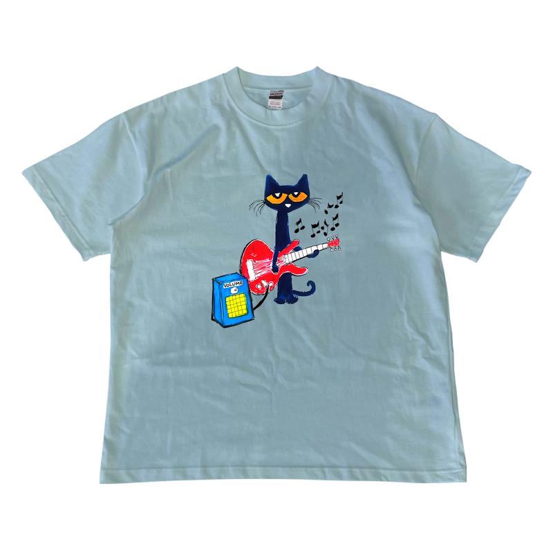 Pete the Cat Playing Guitar Shirt, Baby Tee Graphic Shirt, MW Unisex Shirt Menswear Top