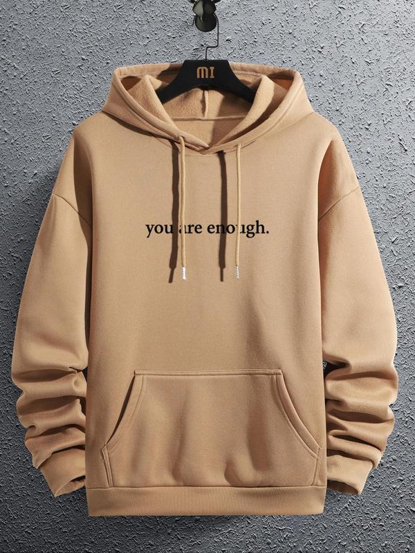 Please Purchase A Size Up, Men's Letter Pocket Drawstring Graphic Hoodie, Mufti Clothes, Drop Shoulder Longsleeves Sweatshirt Pullover, Back To School Streetwear, Spring & Fall Going Out Outfits, Fall Outfits, Fallfreshness, Sweatshirts  Poser Hoodie