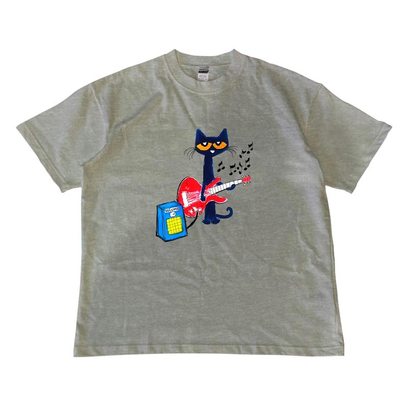 Pete the Cat Playing Guitar Shirt, Baby Tee Graphic Shirt, MW Unisex Shirt Menswear Top