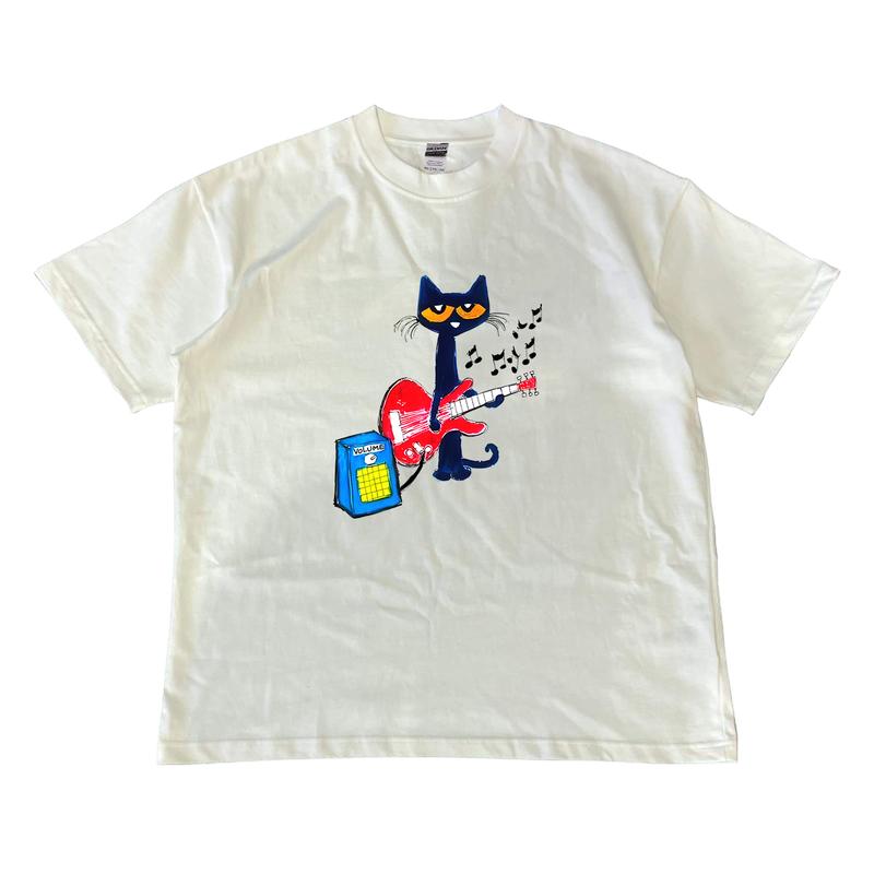 Pete the Cat Playing Guitar Shirt, Baby Tee Graphic Shirt, MW Unisex Shirt Menswear Top