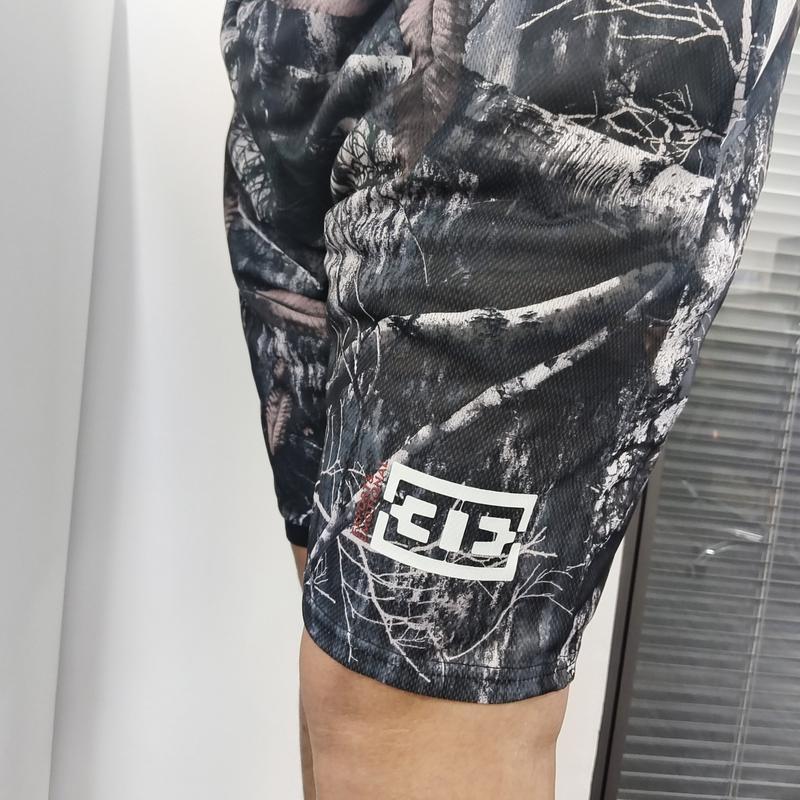 5 Inches Print Camo Shorts Tropical Casual Mesh Chic Fitted Trend Mid Waist Shorts  Y2K Forest Streetwear, Breathable Polyester