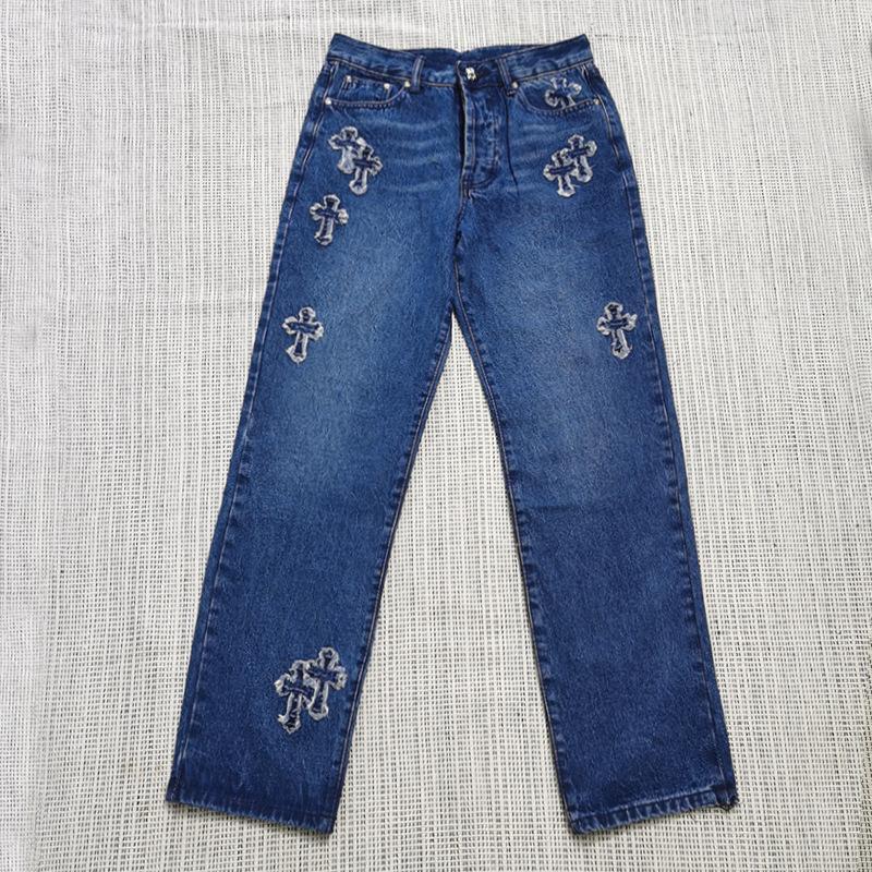 2024 New Crocker Jupiter Cross Casual Straight Loose Milled White Wash Pants Loose Printed Jeans