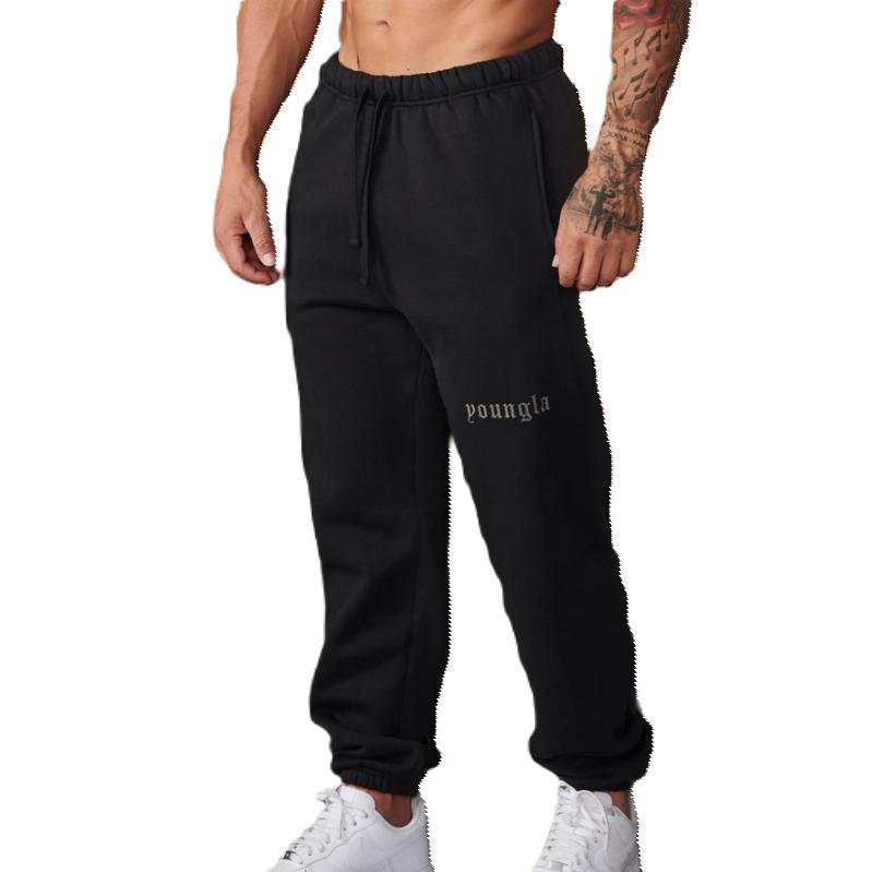 YoungLA Cloud 9 Logo Brand Print Sweatpants, Casual Menswear Sweatpants, Offering Ultimate Comfort And A Bold Brand Print For A Stylish Look