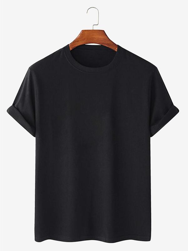 Men's Letter Print Drop Shoulder Sleep Graphic Tee, Regular Fit Casual Comfy Round Neck Half Sleeve Sleep Top, Daily Home Menswear, Men Homewear for All Seasons