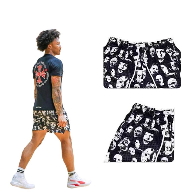 Fitness running sports basketball casual shorts Mask print pattern shorts suitable for sports boys