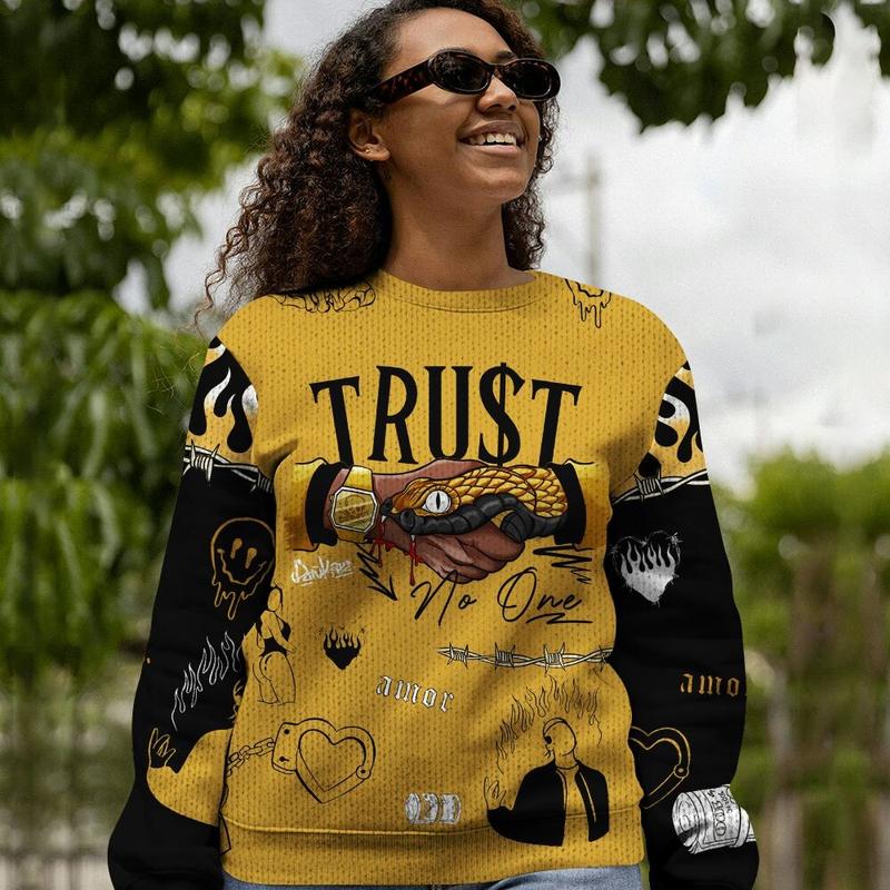 Dunkare Dunk High Wu Tang Shirt, Snake Trust No One Knitted Sweater