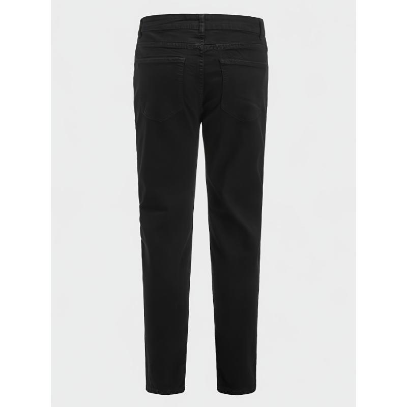 Men's Slim Fit Jeans - Comfortable Stretch, Versatile Streetwear, Durable Black Denim