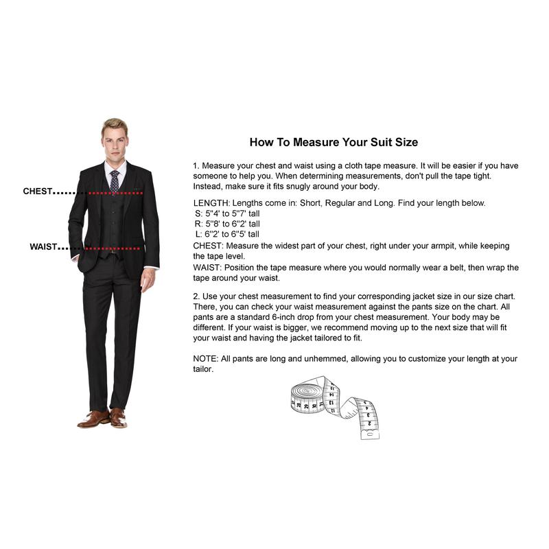 Braveman Men's Formal Two Piece 2-Piece Slim Fit Cut Suit Set Elegant Slim Fit Men's Set Slim Fit Wedding