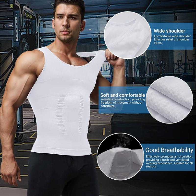 Slimming Undershirt Shapewear Gynecomastia Compression Shirt Men Body Shaper MEETYOO