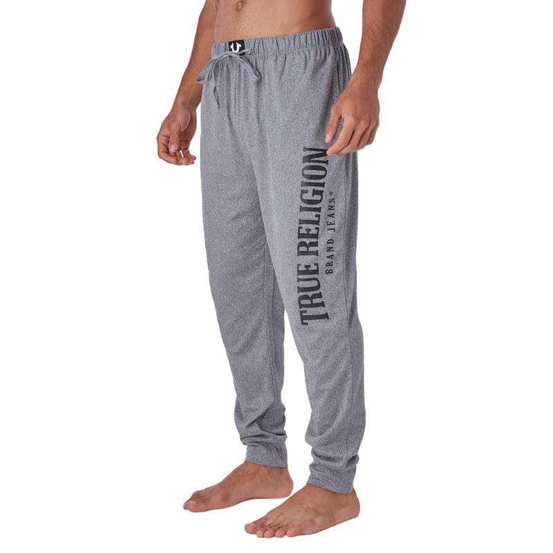 True Religion Mens Jogger Pajama Pants, Lightweight Lounge Casual Sleep Pants for Men