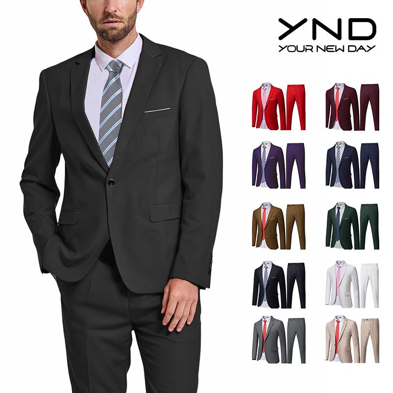 YND Classic Fit 2 Piece Suits, 1 Button Jacket Pants Set, Tie Strappy Tuxedo Jacket, Wedding, Business Dinner, Men's Blazer, Business Casual, Men's Wedding Guest Attire, Menswear