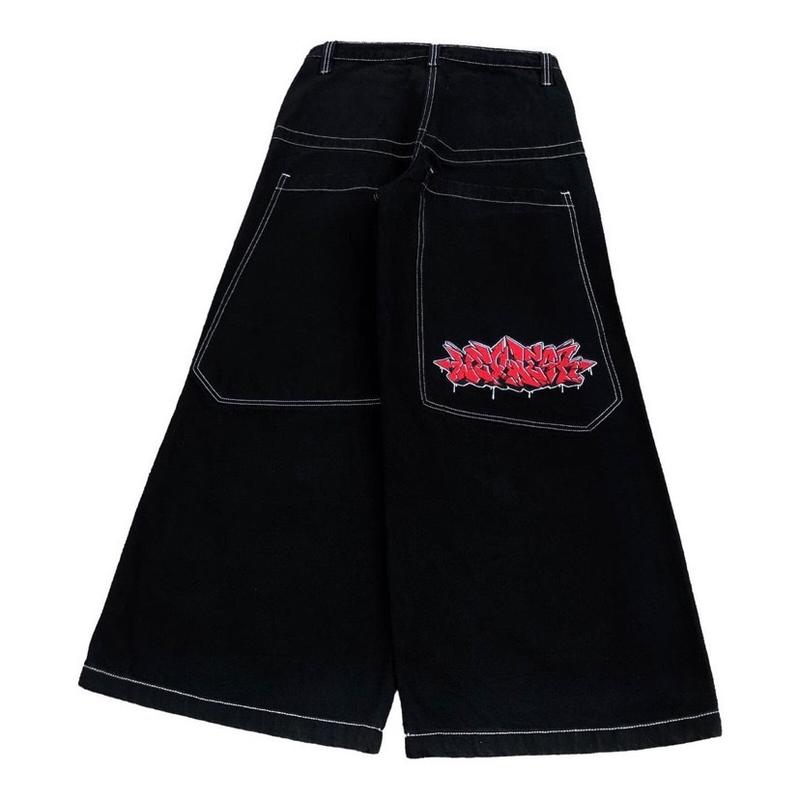 Workwear JNCO Embroidered Jeans Men's Hiphop Hip Hop Retro Loose Wide-Leg Pants