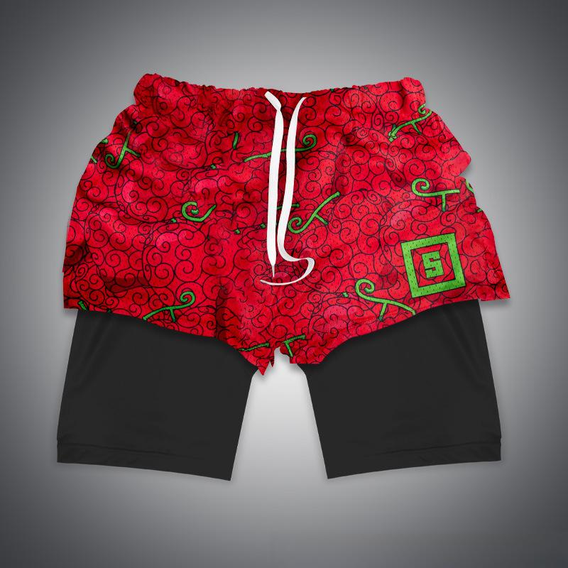 Hammanli Naruto athletic shorts for men, 3D digital printed board pants, summer 2024 new menswear