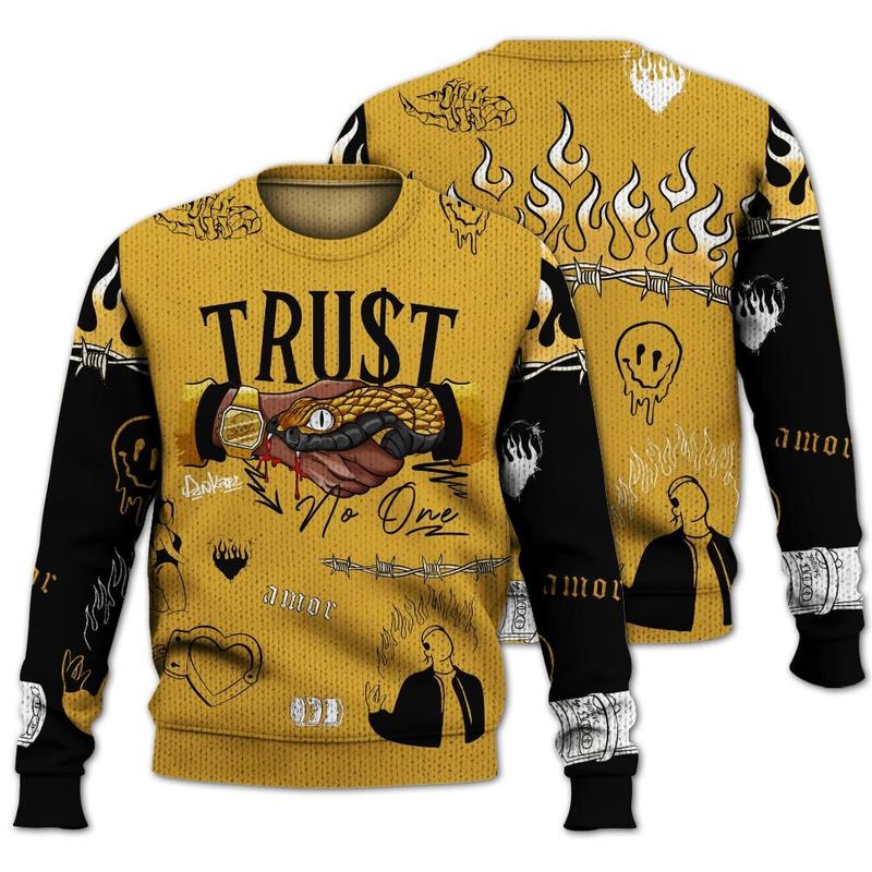 Dunkare Dunk High Wu Tang Shirt, Snake Trust No One Knitted Sweater