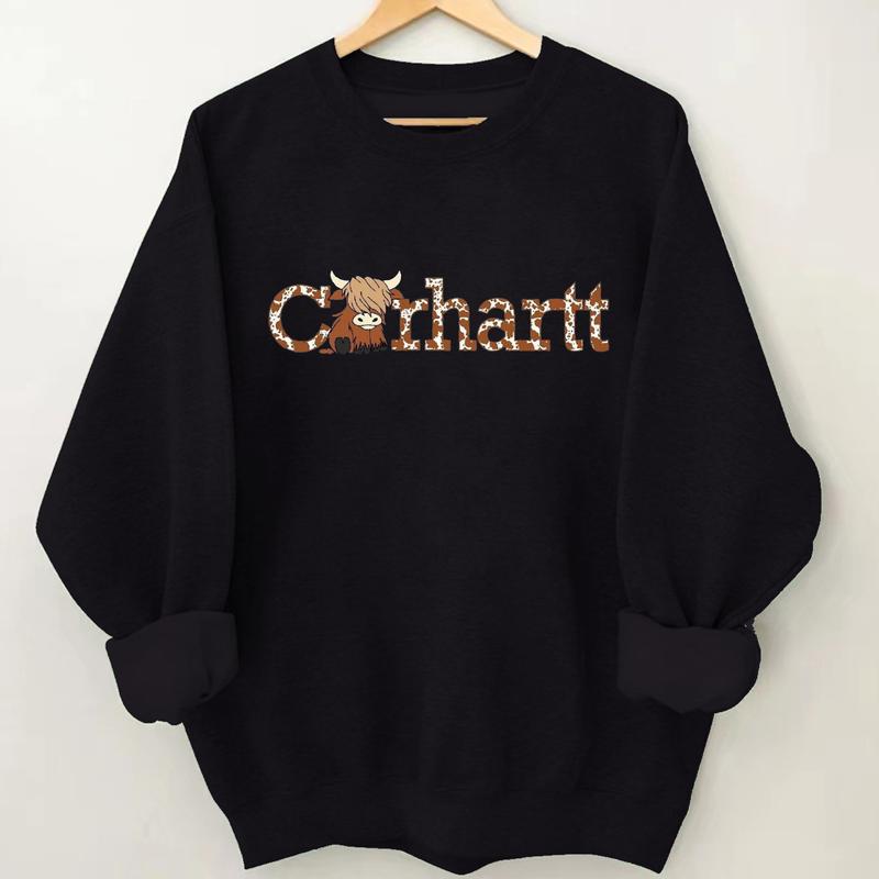 Highland Cow Western Sweatshirt, Gift For Men and Women