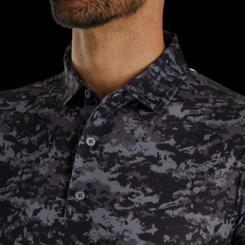 2024 FootJoy Mens Cloud Camo Print Polo - Black