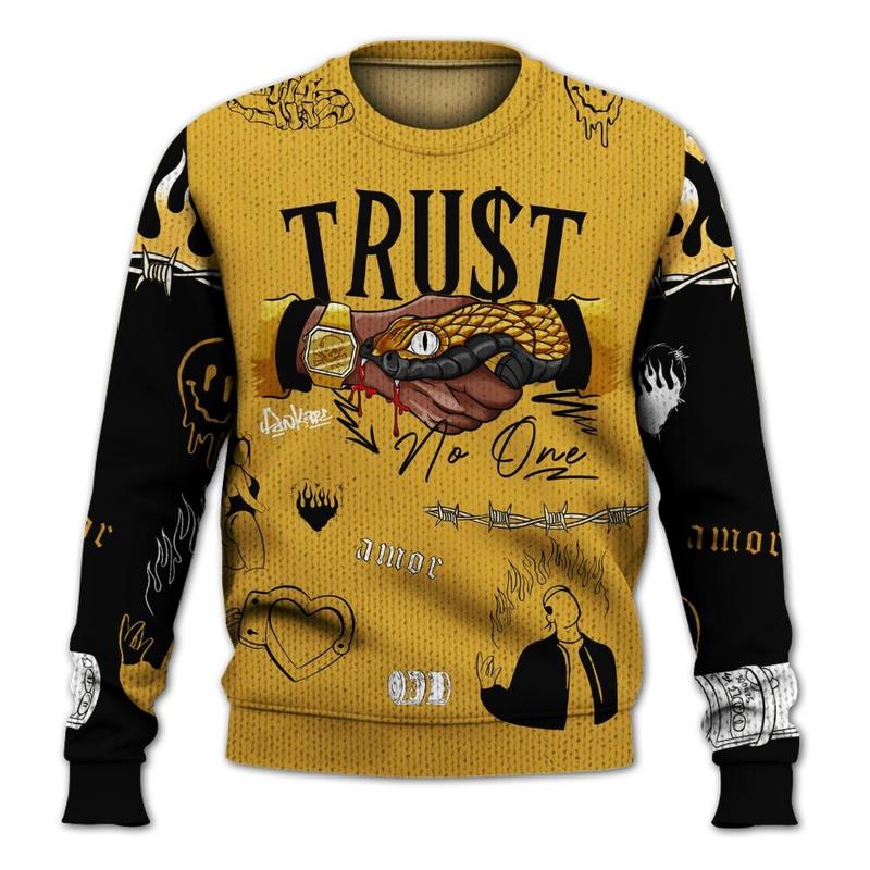 Dunkare Dunk High Wu Tang Shirt, Snake Trust No One Knitted Sweater