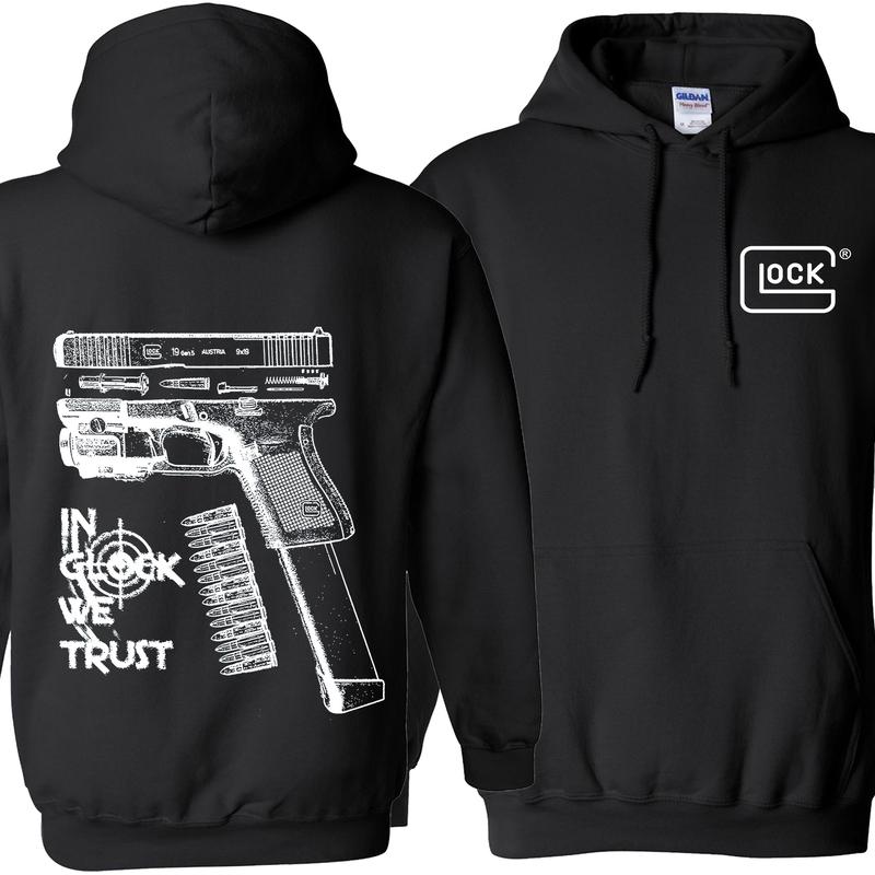 In GL0ck We Trust Hoodie Men's & Women's Classic Fit Long Sleeve Hoodie - Menswear