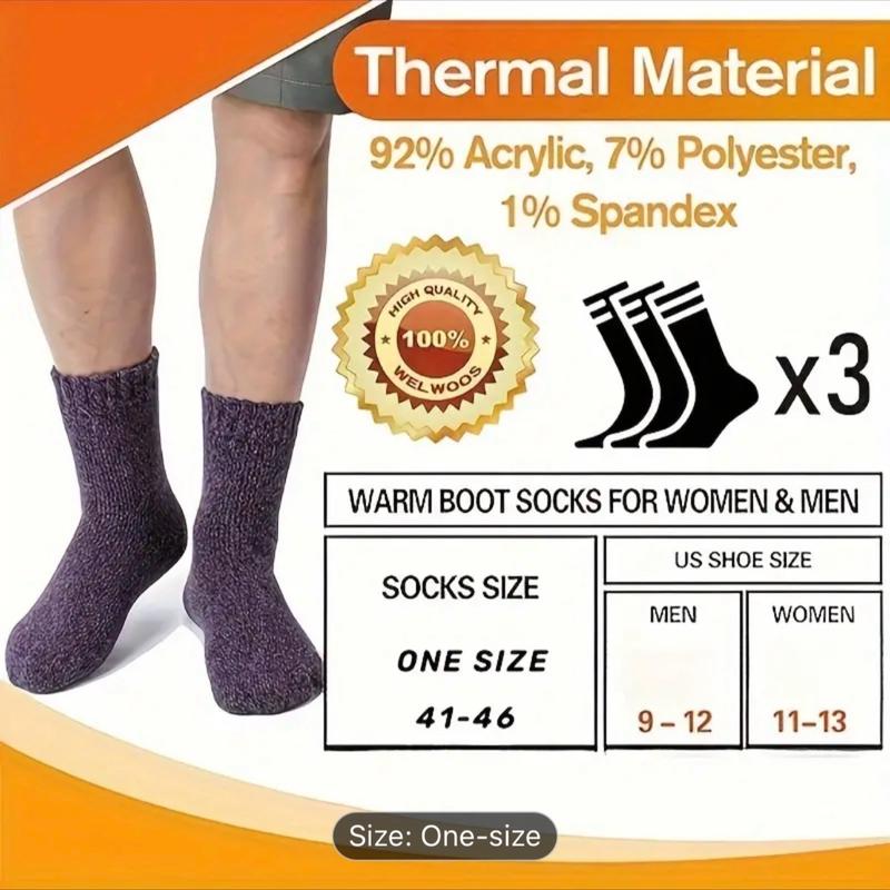 Men's Ultra-Soft Fleece Winter Socks - Cozy, Thick & Warm - Perfect Christmas Gift Idea for Dad, Husband, or Boyfriend Thermal Warmer Menswear